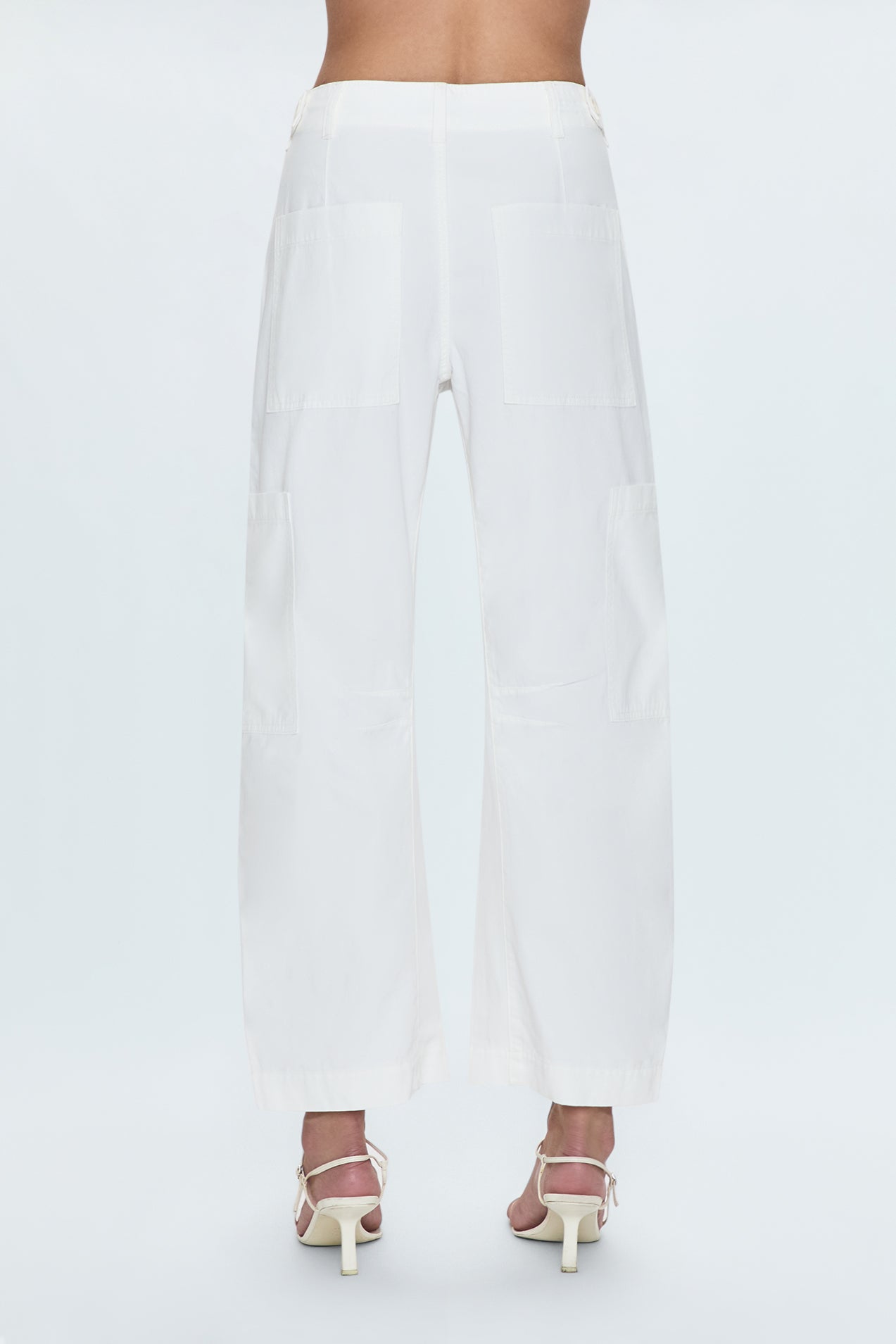Sabrina Curved Utility Pants - White